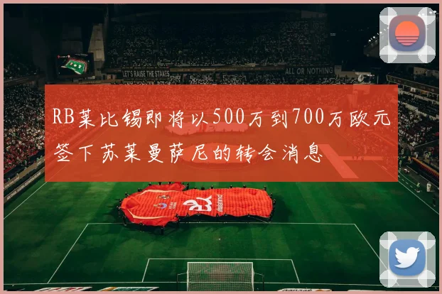 RB莱比锡即将以500万到700万欧元签下苏莱曼萨尼的转会消息